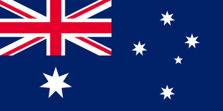 澳大利亚国旗 - 蓝底左上角英国国旗右侧白色联邦之星和南十字星座
